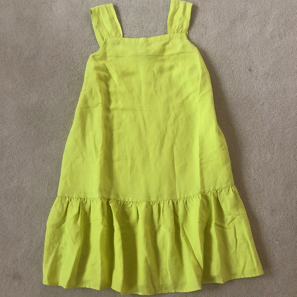 Elegant Yellow Sleeveless Dress